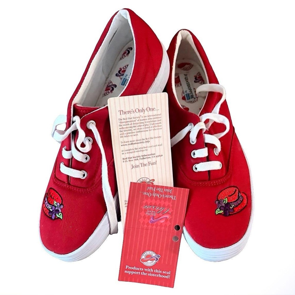 Grasshoppers by Keds Red Hat Society Classic Red Canvas Sneakers Womens 9M